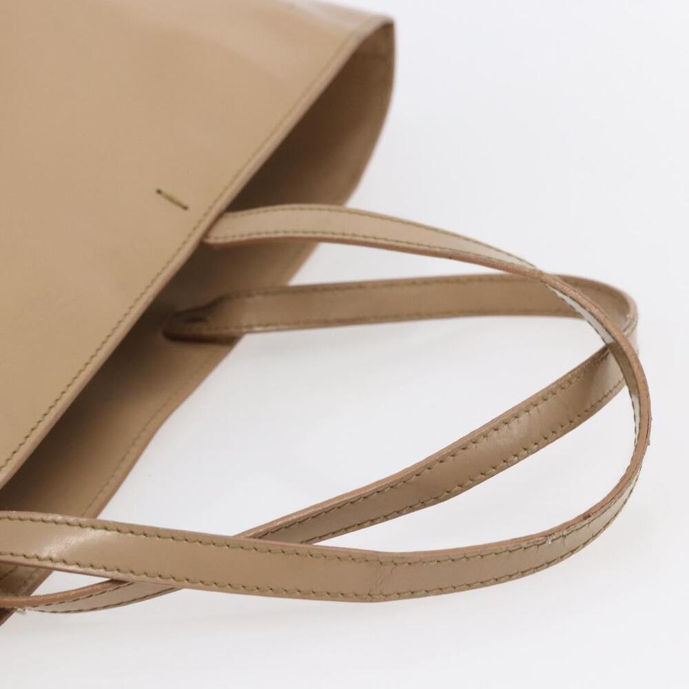 PRADA Tote Bag Enamel Beige Auth BA6491 - Picture 7 of 16